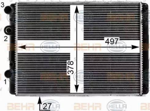 HELLA 8MK 376 700-471 - Radiatore, Raffreddamento motore autozon.pro