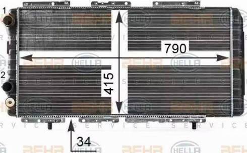 HELLA 8MK 376 700-554 - Radiatore, Raffreddamento motore autozon.pro