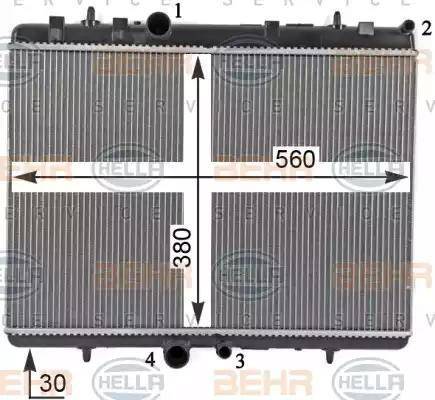 HELLA 8MK 376 700-531 - Radiatore, Raffreddamento motore autozon.pro