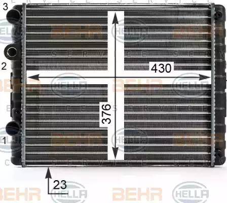 HELLA 8MK 376 700-694 - Radiatore, Raffreddamento motore autozon.pro