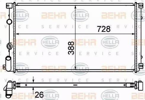 HELLA 8MK 376 700-654 - Radiatore, Raffreddamento motore autozon.pro