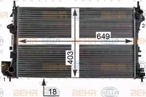 HELLA 8MK 376 700-664 - Radiatore, Raffreddamento motore autozon.pro