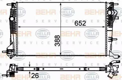 HELLA 8MK 376 700-394 - Radiatore, Raffreddamento motore autozon.pro