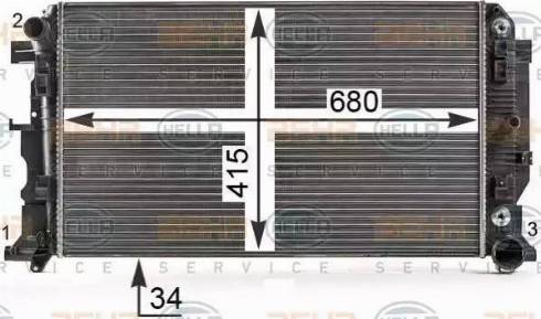 HELLA 8MK 376 700-301 - Radiatore, Raffreddamento motore autozon.pro