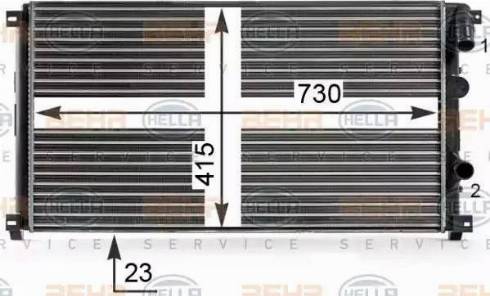 HELLA 8MK 376 700-314 - Radiatore, Raffreddamento motore autozon.pro