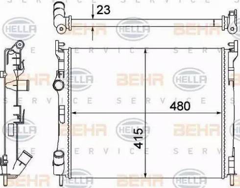 HELLA 8MK 376 700-381 - Radiatore, Raffreddamento motore autozon.pro