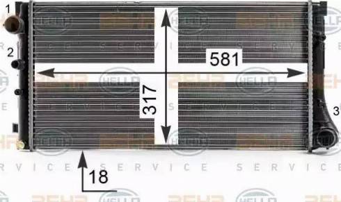 HELLA 8MK 376 700-291 - Radiatore, Raffreddamento motore autozon.pro