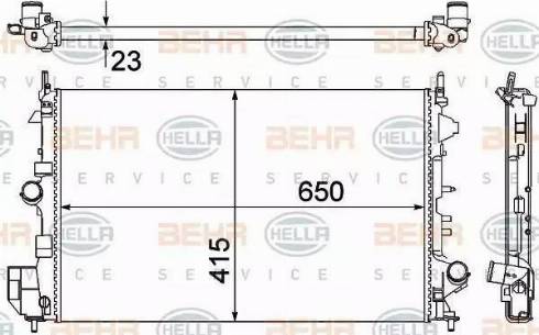 HELLA 8MK 376 700-261 - Radiatore, Raffreddamento motore autozon.pro