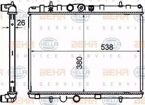 HELLA 8MK 376 700-234 - Radiatore, Raffreddamento motore autozon.pro