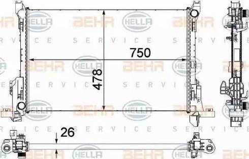 HELLA 8MK 376 701-591 - Radiatore, Raffreddamento motore autozon.pro