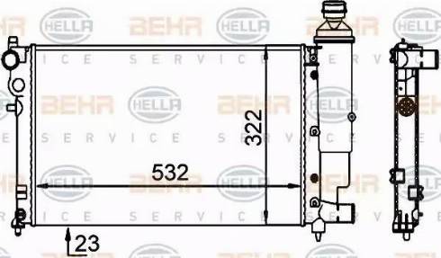 HELLA 8MK 376 701-694 - Radiatore, Raffreddamento motore autozon.pro