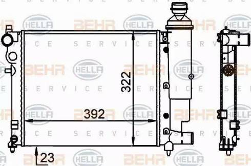 HELLA 8MK 376 701-684 - Radiatore, Raffreddamento motore autozon.pro