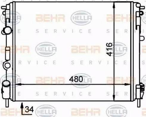 HELLA 8MK 376 701-704 - Radiatore, Raffreddamento motore autozon.pro