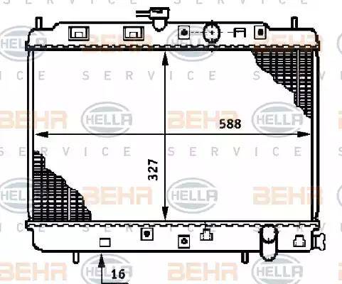 HELLA 8MK 376 708-561 - Radiatore, Raffreddamento motore autozon.pro