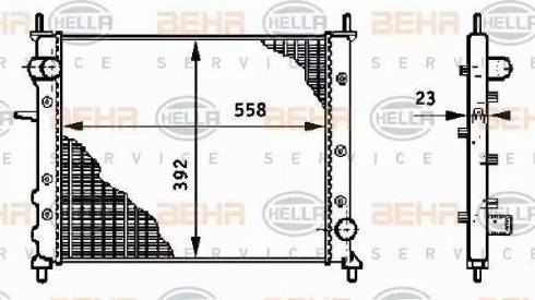 HELLA 8MK 376 708-501 - Radiatore, Raffreddamento motore autozon.pro