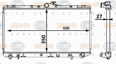 HELLA 8MK 376 708-161 - Radiatore, Raffreddamento motore autozon.pro