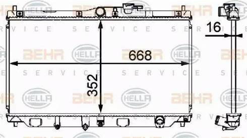 HELLA 8MK 376 708-131 - Radiatore, Raffreddamento motore autozon.pro