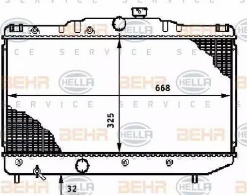 HELLA 8MK 376 708-711 - Radiatore, Raffreddamento motore autozon.pro