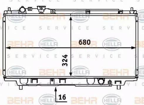 HELLA 8MK 376 707-471 - Radiatore, Raffreddamento motore autozon.pro