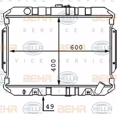 HELLA 8MK 376 707-581 - Radiatore, Raffreddamento motore autozon.pro