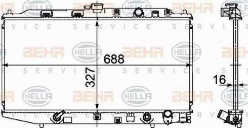 HELLA 8MK 376 707-651 - Radiatore, Raffreddamento motore autozon.pro