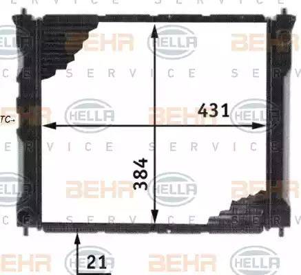 HELLA 8MK 376 707-091 - Radiatore, Raffreddamento motore autozon.pro