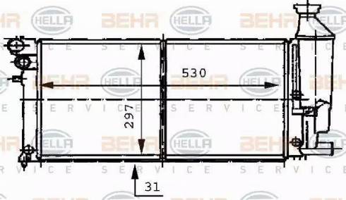 HELLA 8MK 376 707-081 - Radiatore, Raffreddamento motore autozon.pro