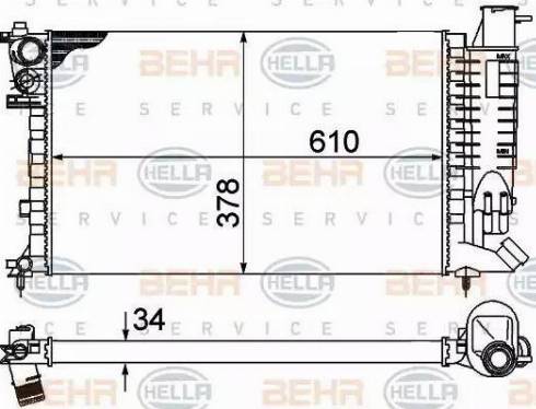 HELLA 8MK 376 707-021 - Radiatore, Raffreddamento motore autozon.pro