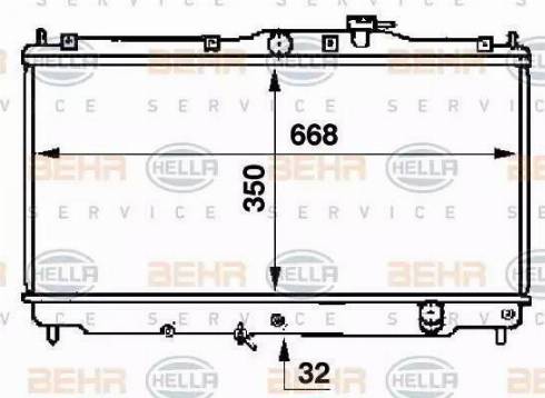 HELLA 8MK 376 707-351 - Radiatore, Raffreddamento motore autozon.pro