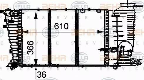 HELLA 8MK 376 707-281 - Radiatore, Raffreddamento motore autozon.pro