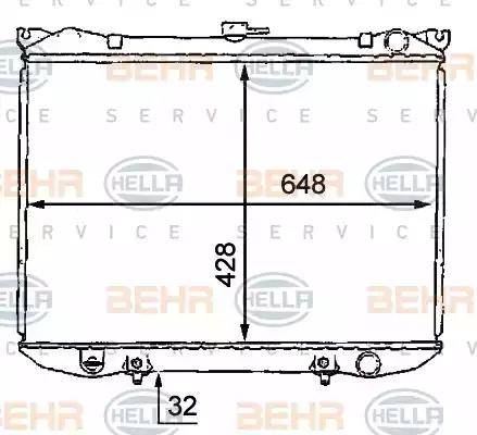 HELLA 8MK 376 707-751 - Radiatore, Raffreddamento motore autozon.pro