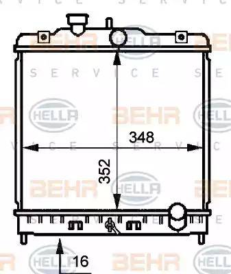 HELLA 8MK 376 707-781 - Radiatore, Raffreddamento motore autozon.pro