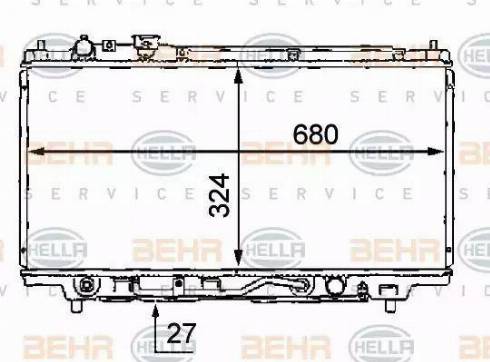 HELLA 8MK 376 707-771 - Radiatore, Raffreddamento motore autozon.pro