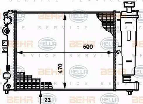 HELLA 8MK 376 719-461 - Radiatore, Raffreddamento motore autozon.pro