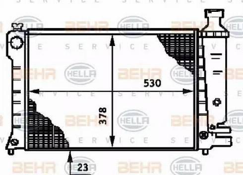 HELLA 8MK 376 719-411 - Radiatore, Raffreddamento motore autozon.pro