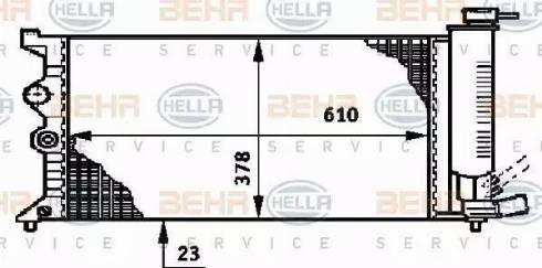 HELLA 8MK 376 719-431 - Radiatore, Raffreddamento motore autozon.pro