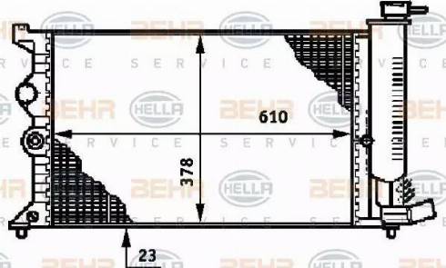 HELLA 8MK 376 719-421 - Radiatore, Raffreddamento motore autozon.pro