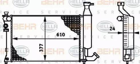 HELLA 8MK 376 719-501 - Radiatore, Raffreddamento motore autozon.pro