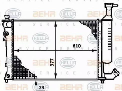 HELLA 8MK 376 719-511 - Radiatore, Raffreddamento motore autozon.pro