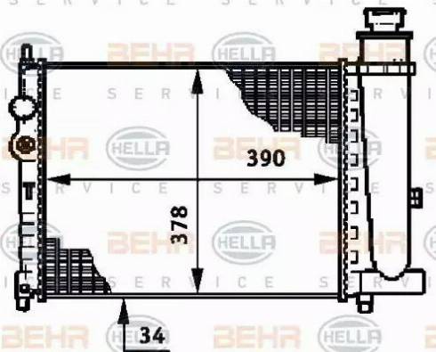 HELLA 8MK 376 719-581 - Radiatore, Raffreddamento motore autozon.pro