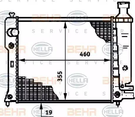 HELLA 8MK 376 719-571 - Radiatore, Raffreddamento motore autozon.pro