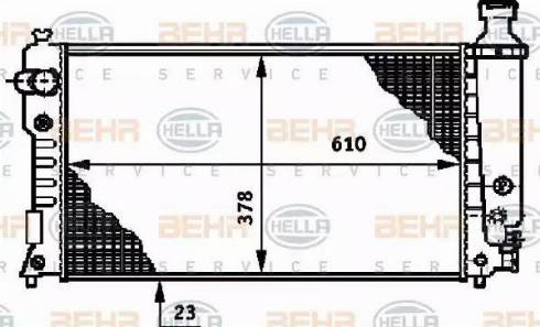 HELLA 8MK 376 719-601 - Radiatore, Raffreddamento motore autozon.pro