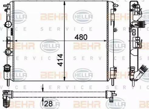 HELLA 8MK 376 719-671 - Radiatore, Raffreddamento motore autozon.pro