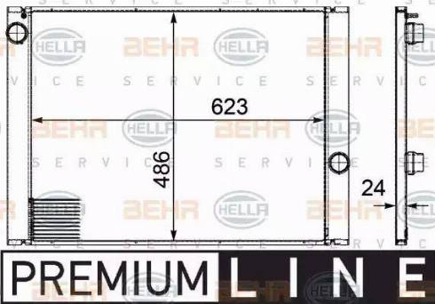 HELLA 8MK 376 719-141 - Radiatore, Raffreddamento motore autozon.pro