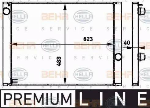 HELLA 8MK 376 719-151 - Radiatore, Raffreddamento motore autozon.pro