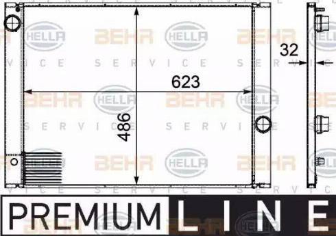 HELLA 8MK 376 719-131 - Radiatore, Raffreddamento motore autozon.pro