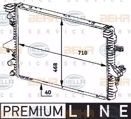 HELLA 8MK 376 719-171 - Radiatore, Raffreddamento motore autozon.pro