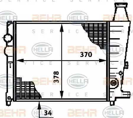 HELLA 8MK 376 719-391 - Radiatore, Raffreddamento motore autozon.pro