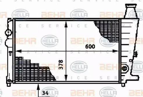 HELLA 8MK 376 719-381 - Radiatore, Raffreddamento motore autozon.pro