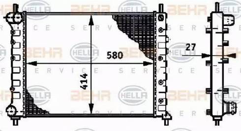 HELLA 8MK 376 719-251 - Radiatore, Raffreddamento motore autozon.pro